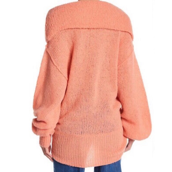 Free People Ophelia Pullover Alpaca Oversized Knit Sweater in Peach M - Picture 11 of 16